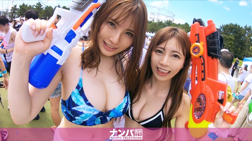200GANA-2142 Fa-fa-splash pick-up! Swimsuit beauty duo found at a festival held at a certain theme