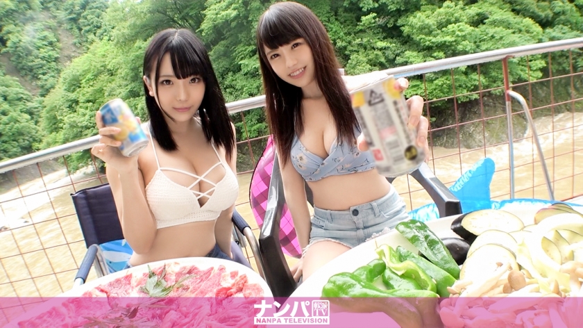 200GANA-2323 Seriously, first shot. 1509 Pick up girls duo standing at a campsite where heavy rain
