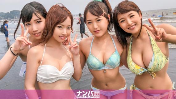 200GANA-1815 [Great orgy! Sea Nampa! ] Wait for a pick-up! ? Na bikini JD 4 VS